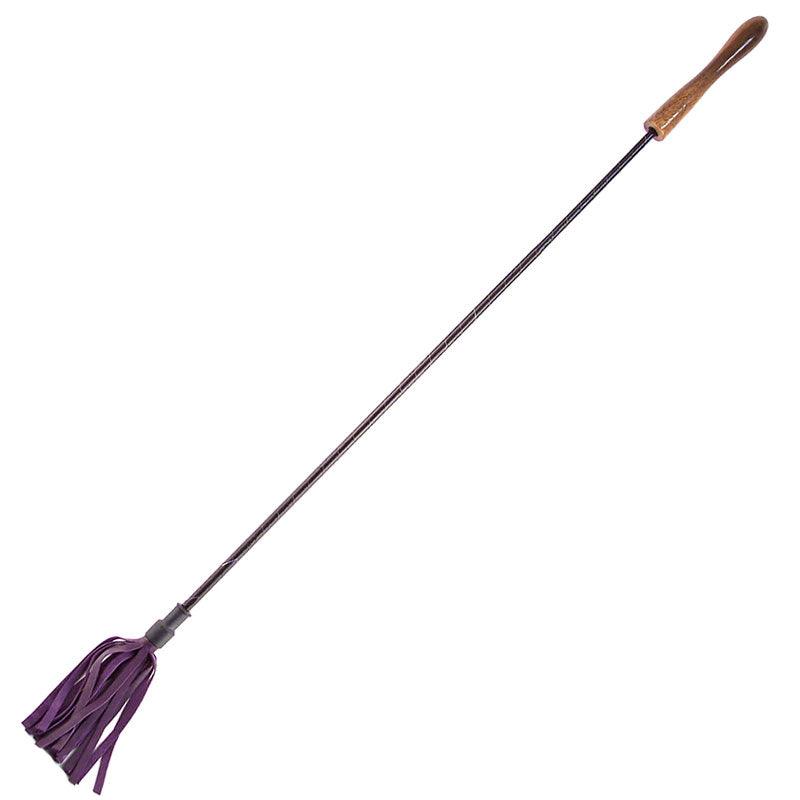 Rouge Garments Riding Crop With Wooden Handle Purple - Rapture Works