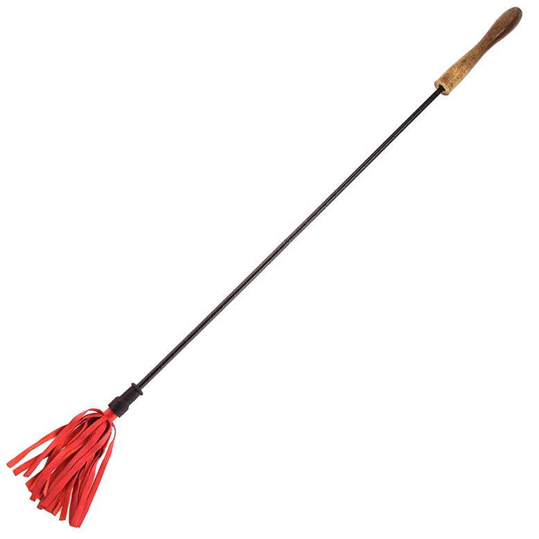 Rouge Garments Riding Crop With Wooden Handle Red - Rapture Works