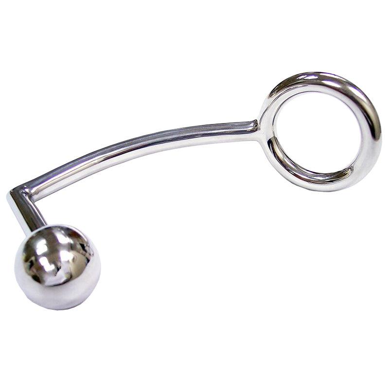 Rouge Stainless Steel Cock Ring With Anal Probe - Rapture Works