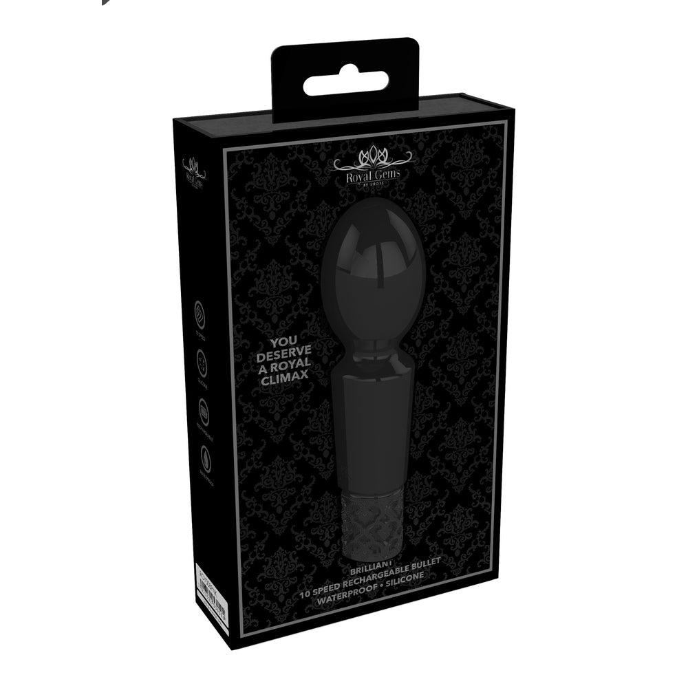 Royal Gems Brilliant Rechargeable Bullet Black - Rapture Works