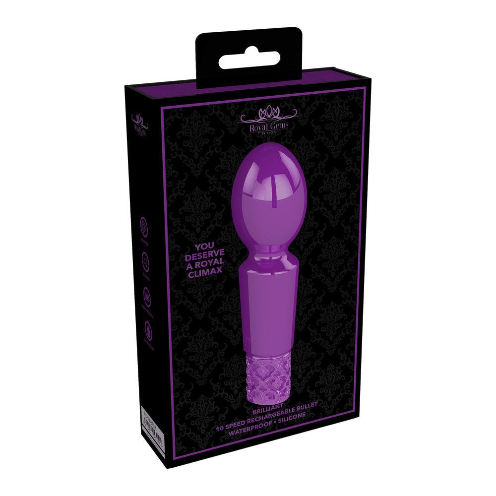 Royal Gems Brilliant Rechargeable Bullet Purple - Rapture Works