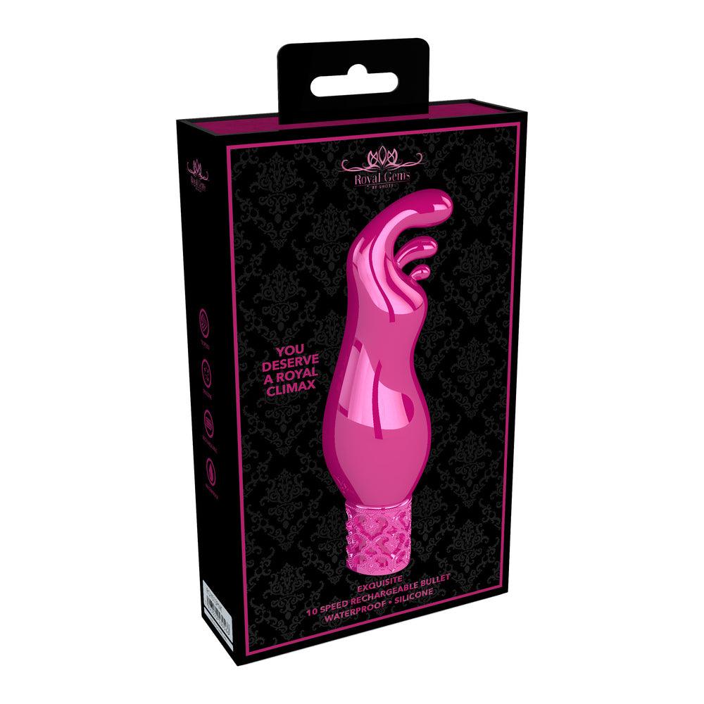 Royal Gems Exquisite Rechargeable Silicone Bullet Pink - Rapture Works