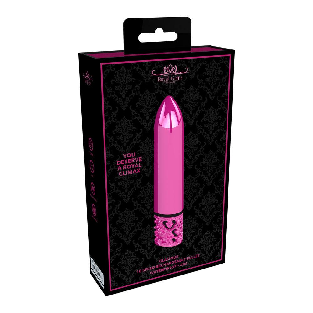Royal Gems Glamour Rechargeable Bullet Pink - Rapture Works