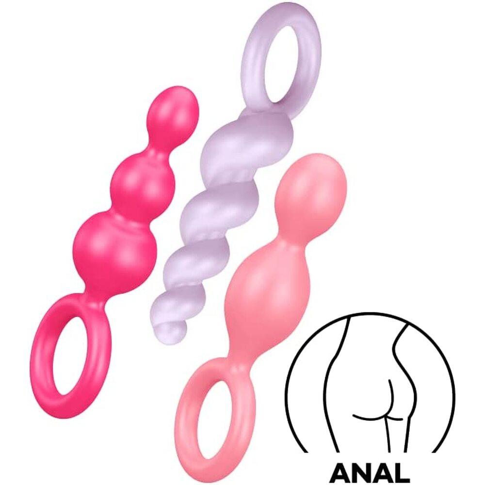 Satisfyer Booty Call Set Of 3 Multicolour Anal Plugs - Rapture Works