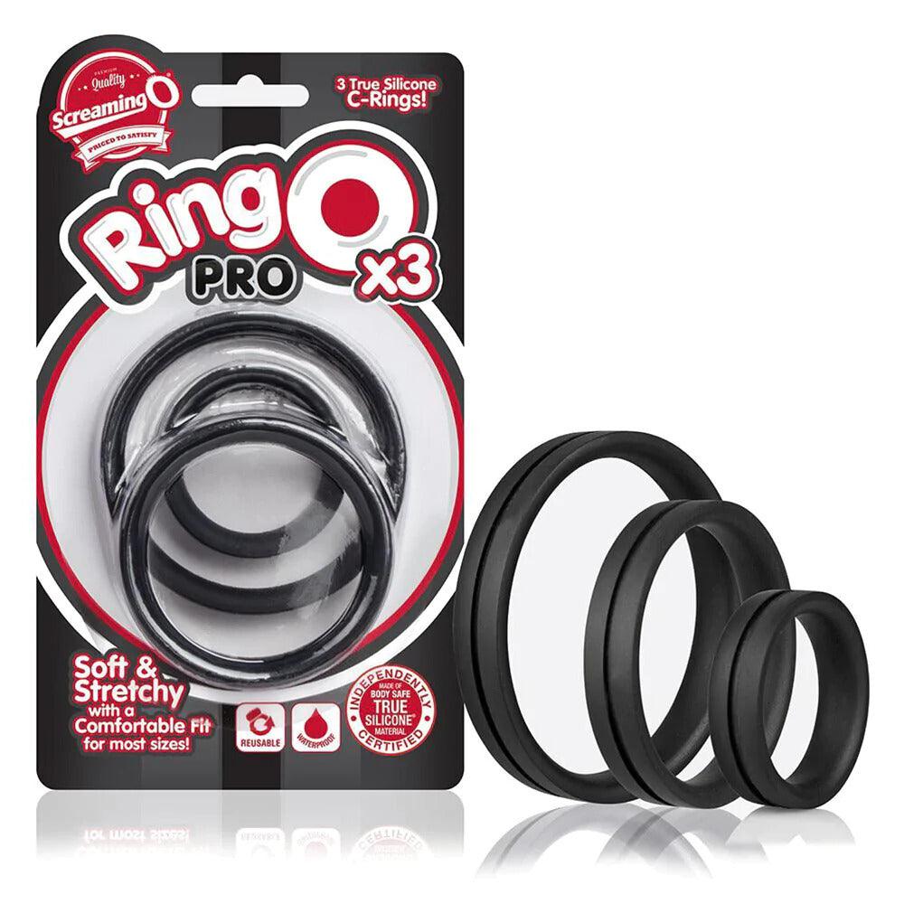 Screaming O RingO Pro X3 Cock Rings Black - Rapture Works