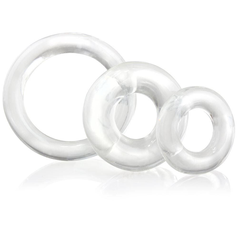 Screaming O RingO x3 Clear Cock Rings - Rapture Works