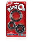 Screaming O RingO x3 Cock Rings Black - Rapture Works