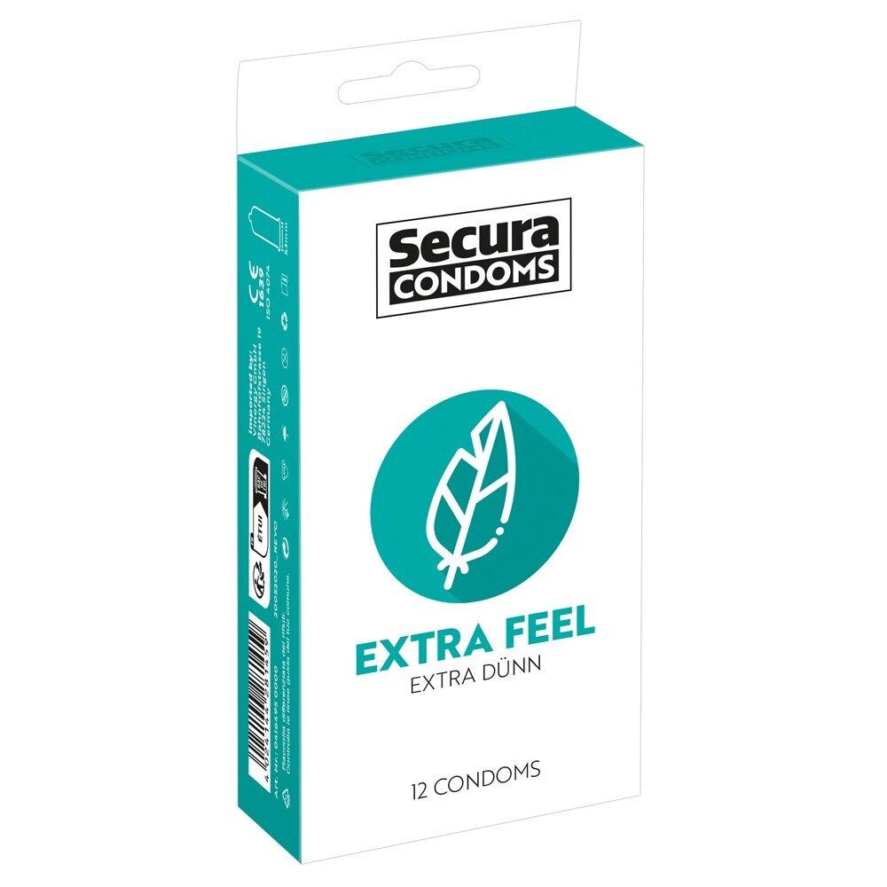 Secura Condoms 12 Pack Extra Feel - Rapture Works