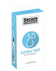 Secura Condoms 12 Pack Extra Wet - Rapture Works