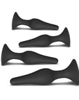 Set of Four Silicone Butt Plugs Black - Rapture Works