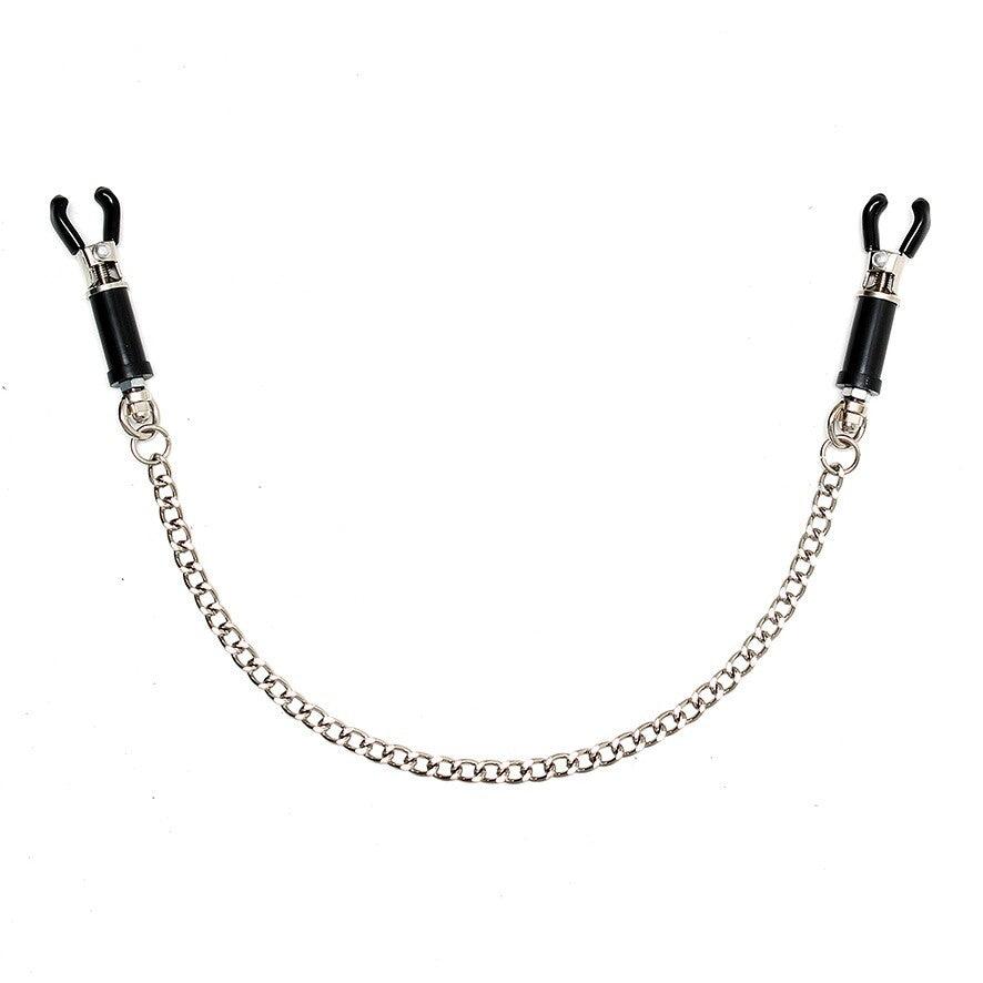 Silver Nipple Clamps With Chain - Rapture Works