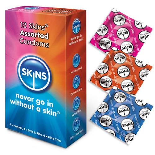 Skins Condoms Assorted 12 Pack - Rapture Works
