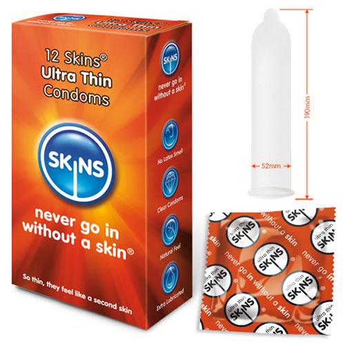 Skins Condoms Ultra Thin 12 Pack - Rapture Works