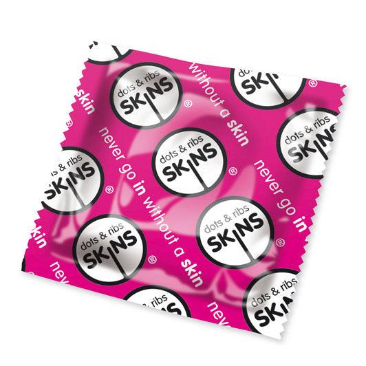 Skins Dots And Ribs Condoms x50 (Pink) - Rapture Works