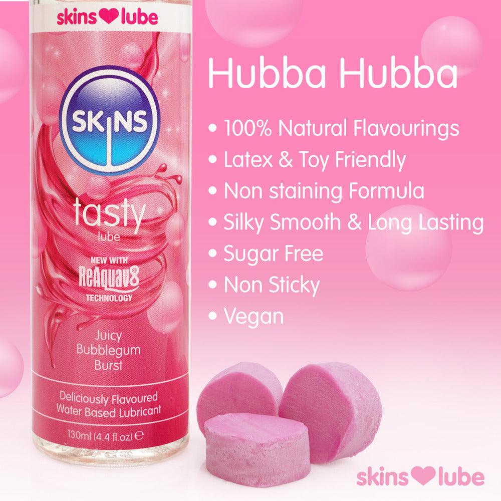 Skins Juicy Bubblegum Blast Waterbased Lubricant 130ml - Rapture Works