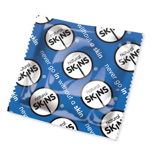 Skins Natural x50 Condoms (Blue) - Rapture Works
