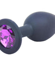 Small Black Jewelled Silicone Butt Plug - Rapture Works