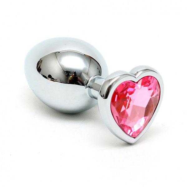 Small Butt Plug With Heart Shaped Crystal - Rapture Works