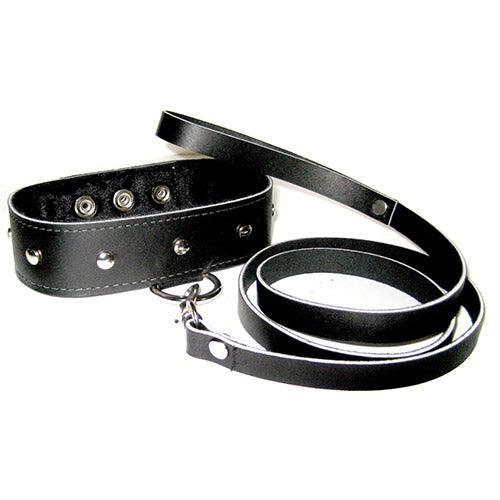 SportSheets Leather Leash And Collar - Rapture Works