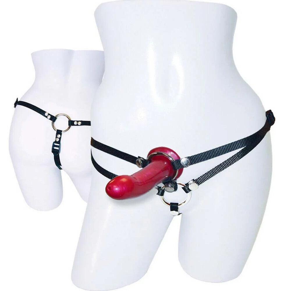 SportSheets Menage A Trois Double Presentation Harness With Dild - Rapture Works