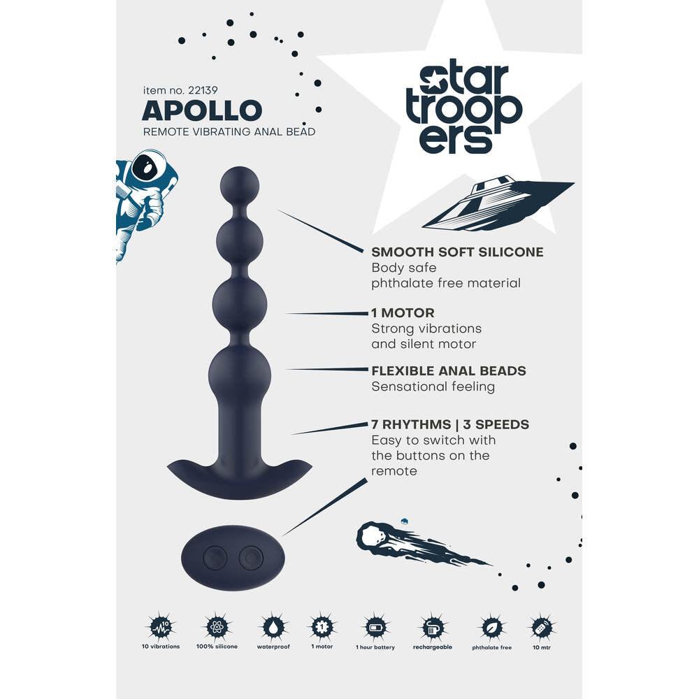 Startroopers Apollo Remote Vibrating Anal Beads - Rapture Works