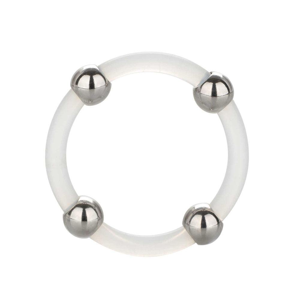 Steel Beaded Silicone Ring Large - Rapture Works