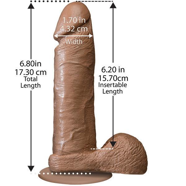 The Realistic Cock 6 Inch Dildo Flesh Brown - Rapture Works