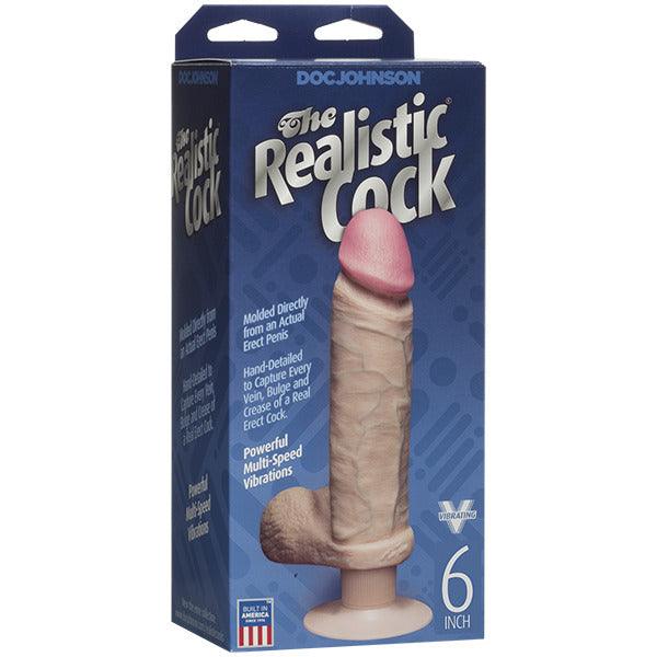 The Realistic Cock 6 Inch Vibrating Dildo Flesh Pink - Rapture Works