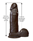 The Realistic Cock 8 Inch Dildo Black - Rapture Works