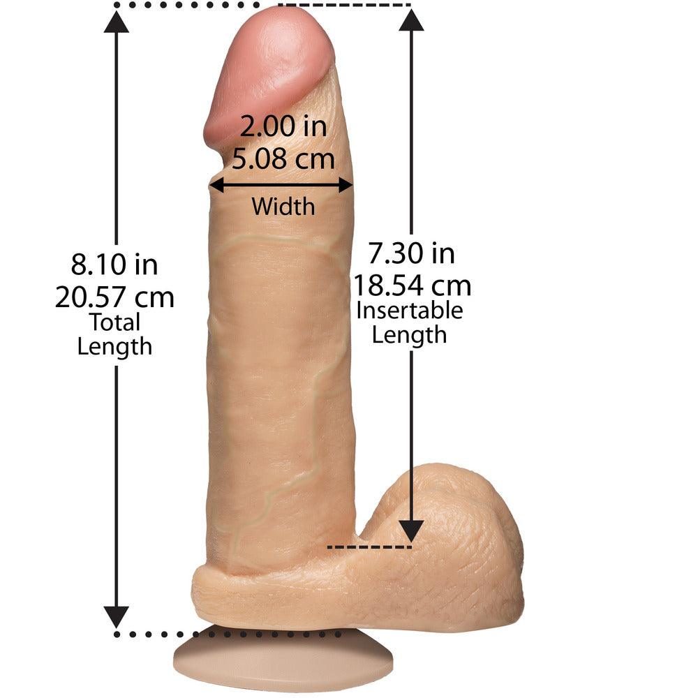 The Realistic Cock 8 Inch Dildo Flesh Pink - Rapture Works