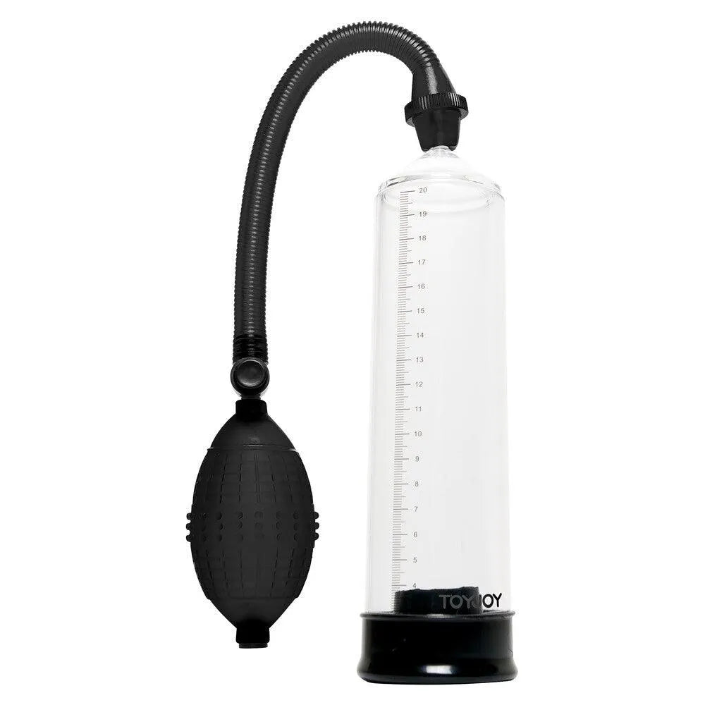 Toy Joy Rock Hard Black And Clear Penis Power Pump - Rapture Works