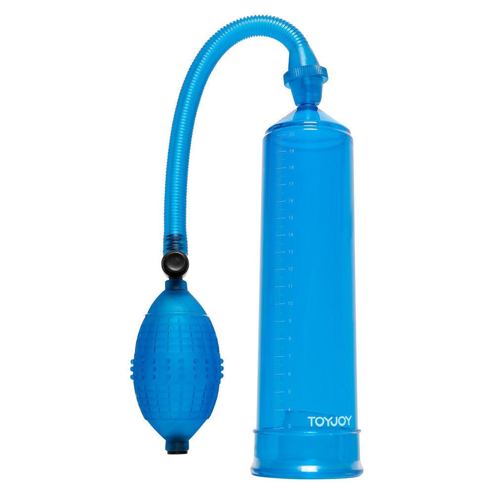 Toy Joy Rock Hard Stimulation Blue Power Penis Pump - Rapture Works