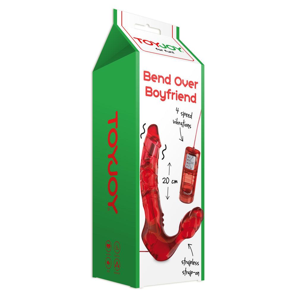 ToyJoy Bend Over Boyfriend Strapless Strap On Red - Rapture Works