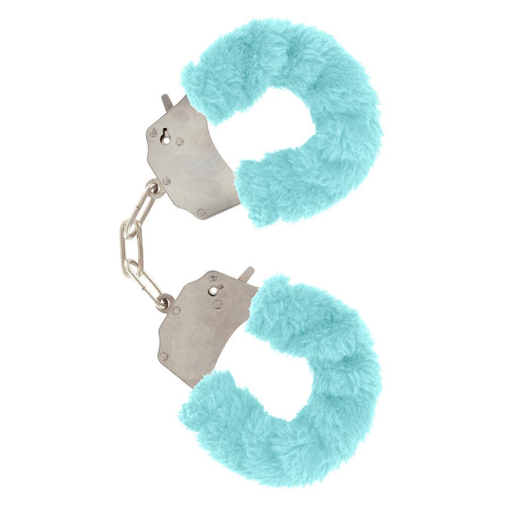 ToyJoy Furry Fun Wrist Cuffs Aqua - Rapture Works