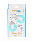 ToyJoy Furry Fun Wrist Cuffs Aqua - Rapture Works