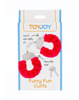 ToyJoy Furry Fun Wrist Cuffs Red - Rapture Works