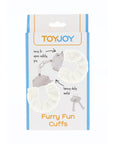 ToyJoy Furry Fun Wrist Cuffs White - Rapture Works