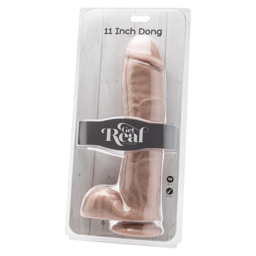 ToyJoy Get Real 11 Inch Dong With Balls Flesh Pink - Rapture Works