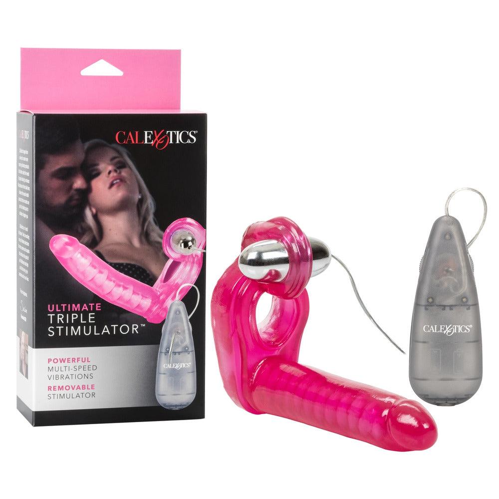 Ultimate Triple Stimulator Vibrating Cock Ring With Dong - Rapture Works