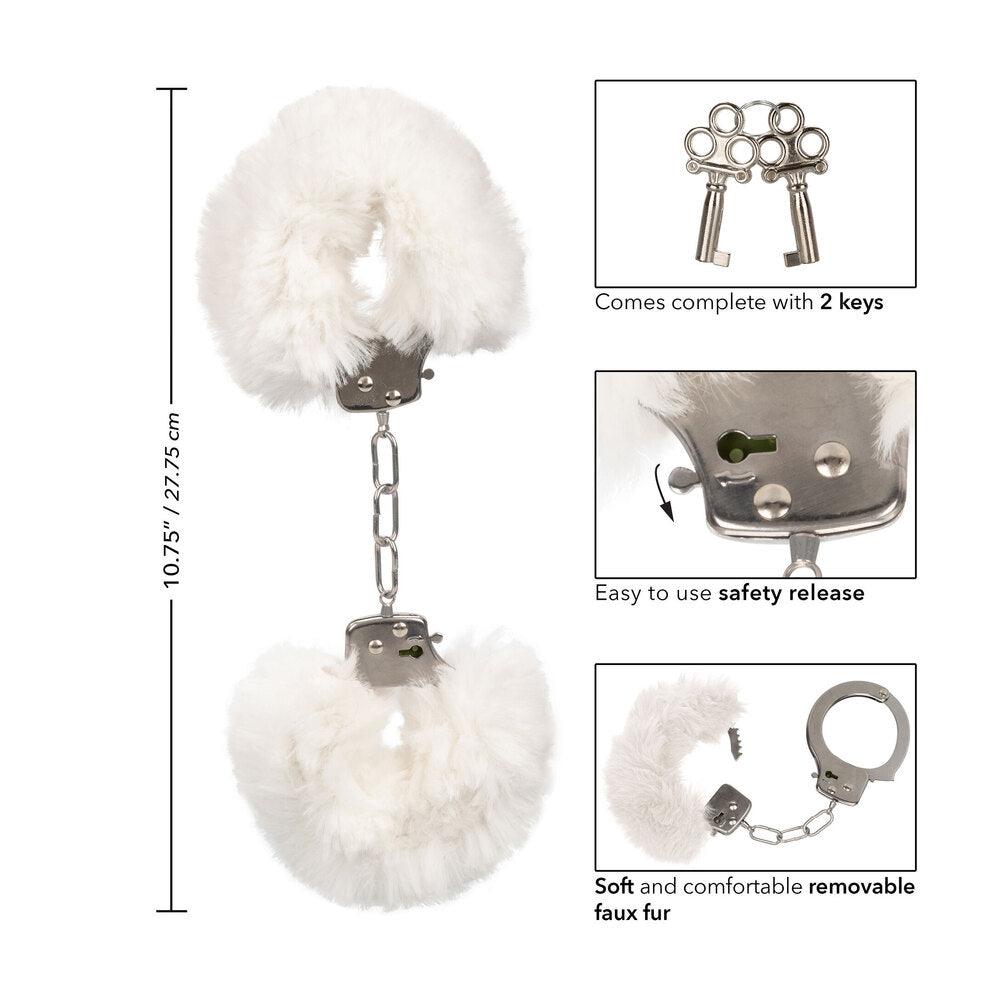 Ultra Fluffy Furry Cuffs White - Rapture Works