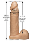 VacULock 8 Inch Realistic Cock Attachment Flesh Pink - Rapture Works