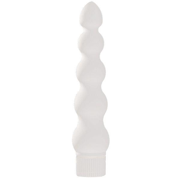 White Nights 7 Inch Ribbed Anal Vibrator - Rapture Works