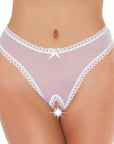 White Open Crotch G-String - Rapture Works