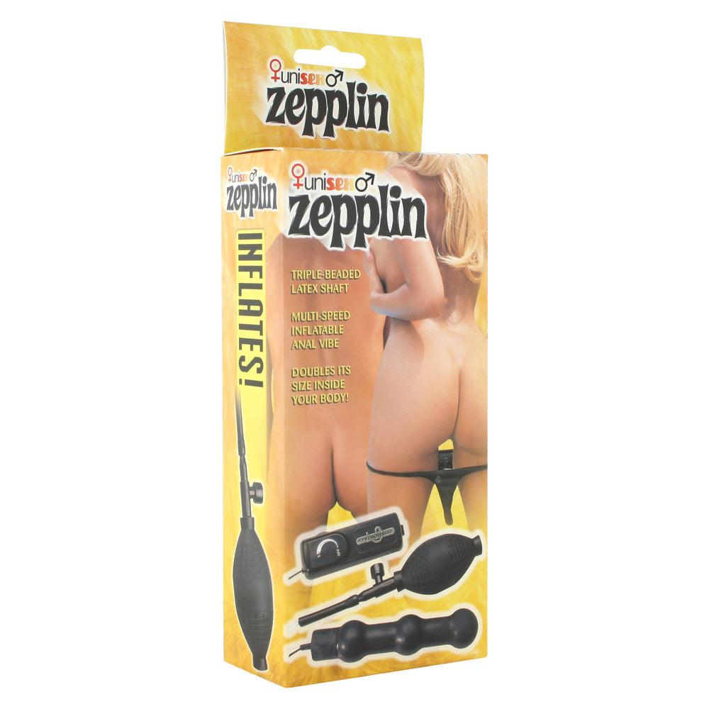 Zepplin Unisex Inflatable Vibrating Anal Wand Black - Rapture Works